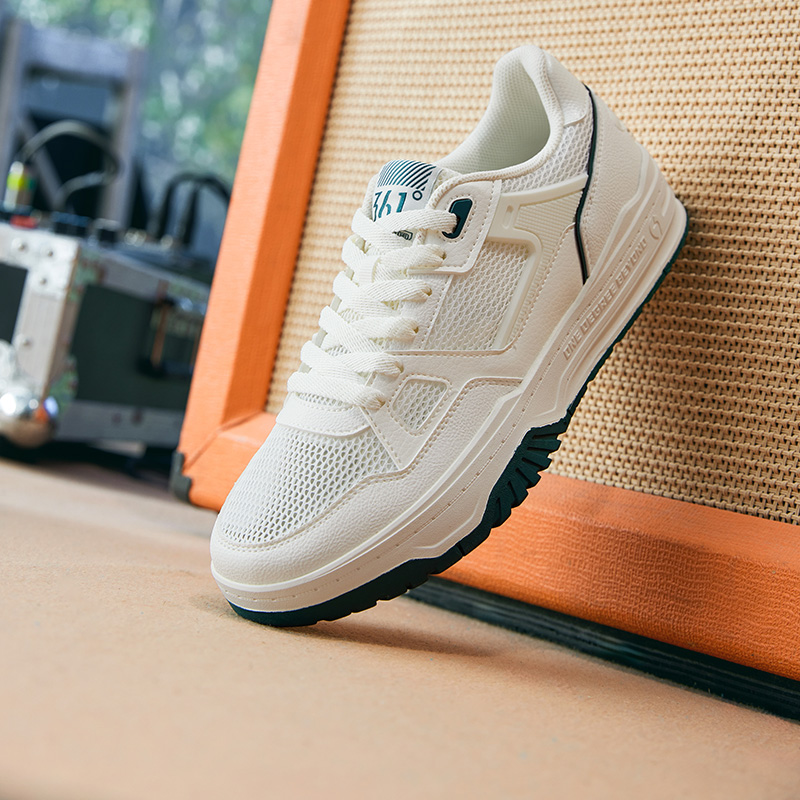 361°男鞋透气运动鞋新款网面鞋子休闲鞋小白鞋百搭板鞋男高清大图