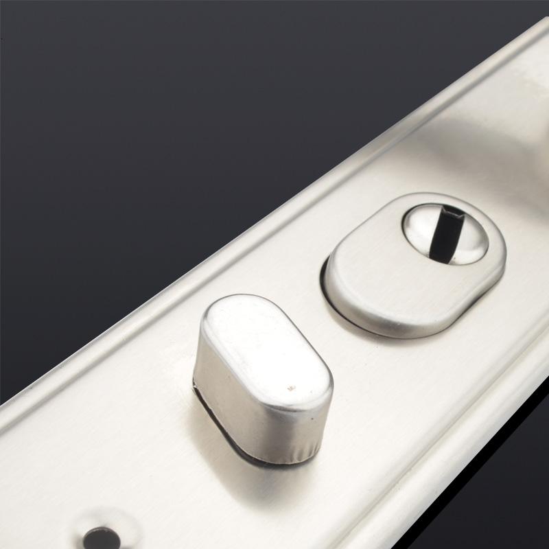 BONJEAN不锈钢把手通用型加厚面板拉手老式配件手柄防盗把手 7公分单活>55mm右内不带钥匙