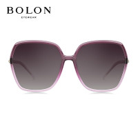 暴龙(BOLON)多边形TR大框偏光太阳眼镜墨镜女BL5032 C30-紫色渐进 单个装