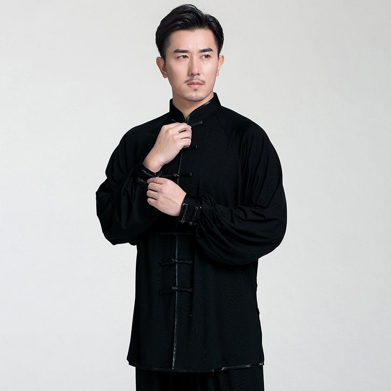 牛奶丝太极服女夏春秋太极服装古达武术练功服女太极拳练功服男中国风