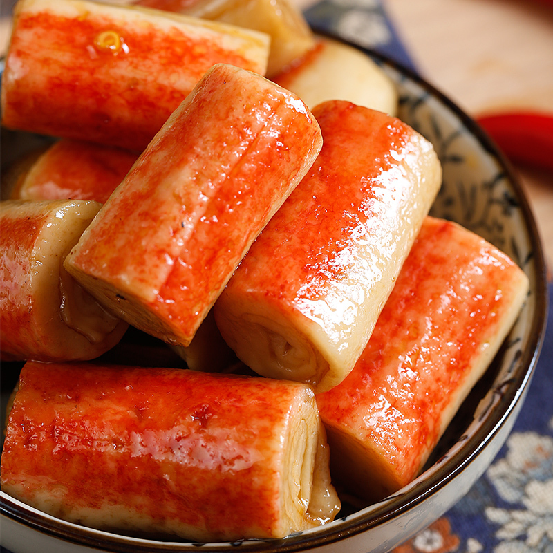 哔哔鸭香辣卤味蟹肉150克/盒