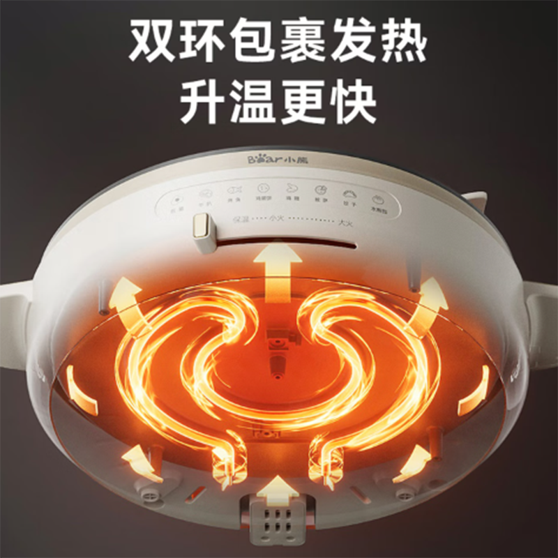 小熊(Bear)电饼铛DBC-H16U5(50mm加深+底部加热+加宽多功能)高清大图