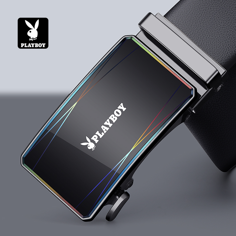 花花公子皮带真皮男士新款高档正品牛皮腰带送爸爸男友礼物裤带带高清大图