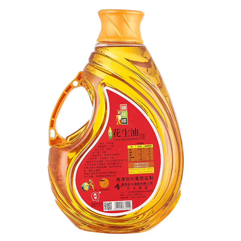 狮球唛 一级压榨 食用花生油 5L