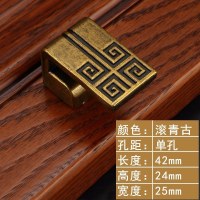 仿古衣柜拉手 中式古铜厨把手鞋柜子橱柜抽屉新中式拉手五金 6570-单孔滚青古_649