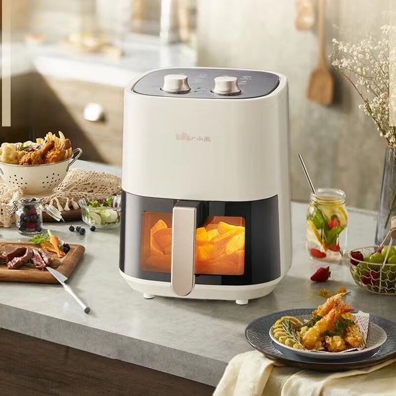 小熊(Bear)空气炸锅家用大容量可视炸锅家用多功能双旋钮电炸锅 QZG-E12H9