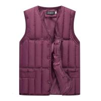 迪鲁奥（DILUAO)波司登旗下羽绒服女中老年秋冬外套大码妈妈装棉马甲奶奶装保暖背心衣服冬_568 XL 酒红色