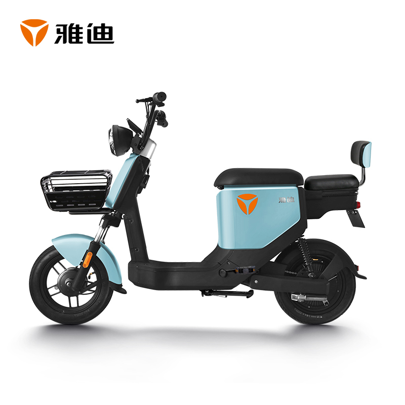 雅迪百公里续航电动车欧逸48v24ah锂电新国标电动自行车可提锂电led