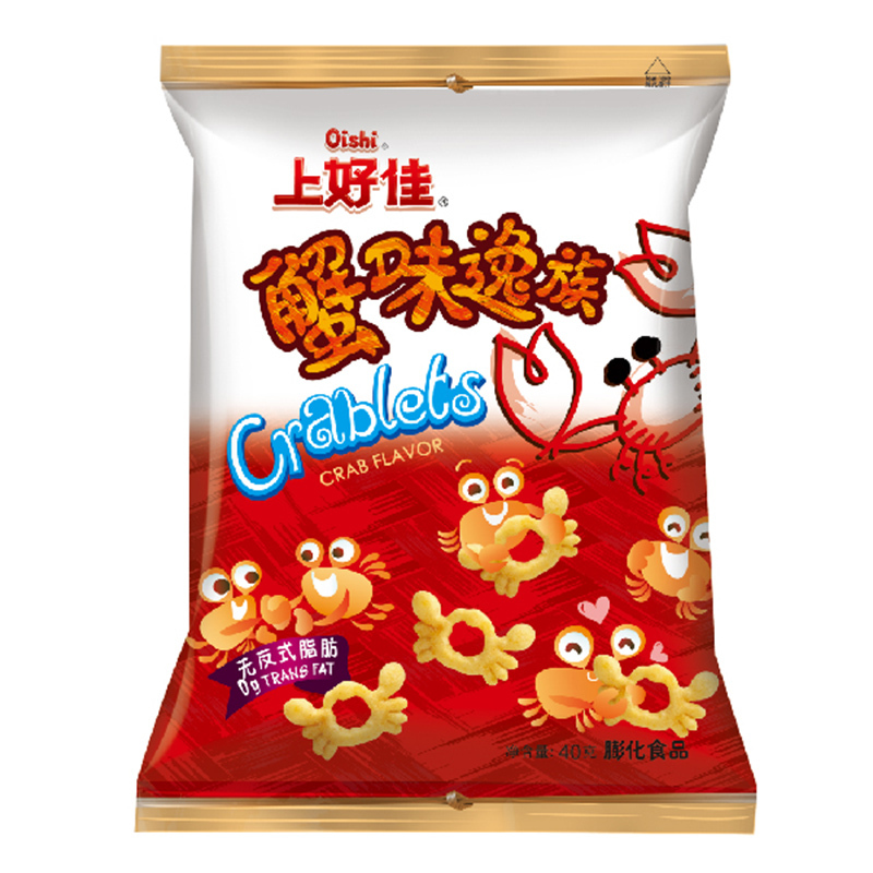 上好佳 蟹味逸族 40g 膨化食品网红办公室休闲零食