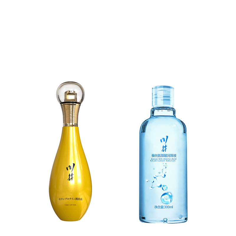 人体润滑剂液油[湿滑一夜]川井金色润滑液110ml+川井蚕丝氨基酸润滑液300ml