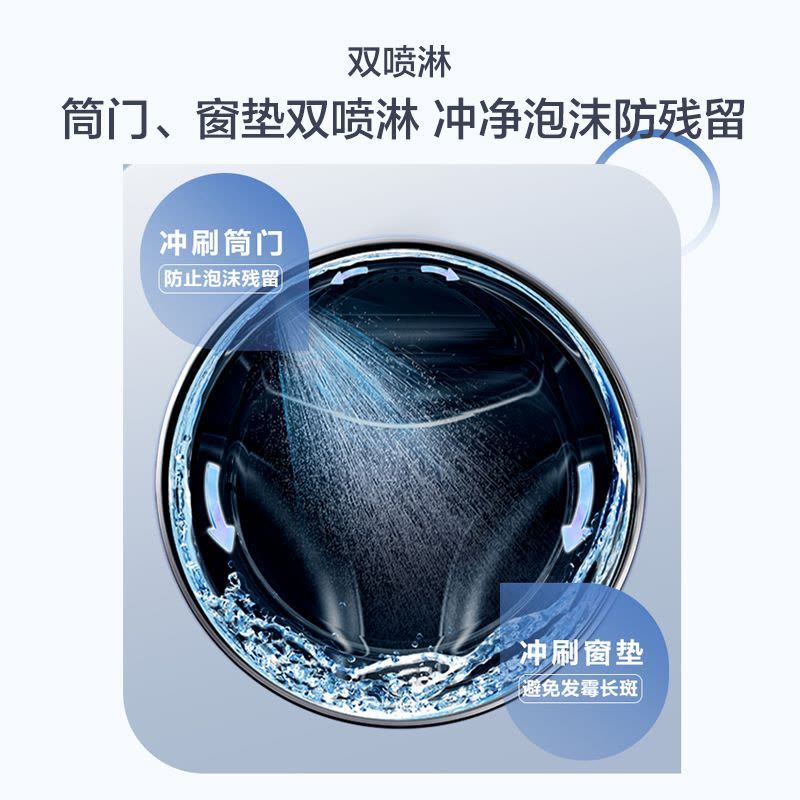 海尔(Haier)初色系列 10公斤 变频 全自动 滚筒洗衣机 除菌 XQG100-606H图片