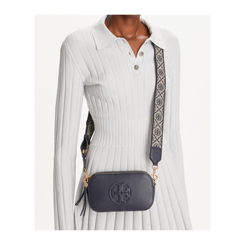 托里.伯奇(TORY BURCH)女士迷你斜挎包牛皮革双拉链可调背带时尚