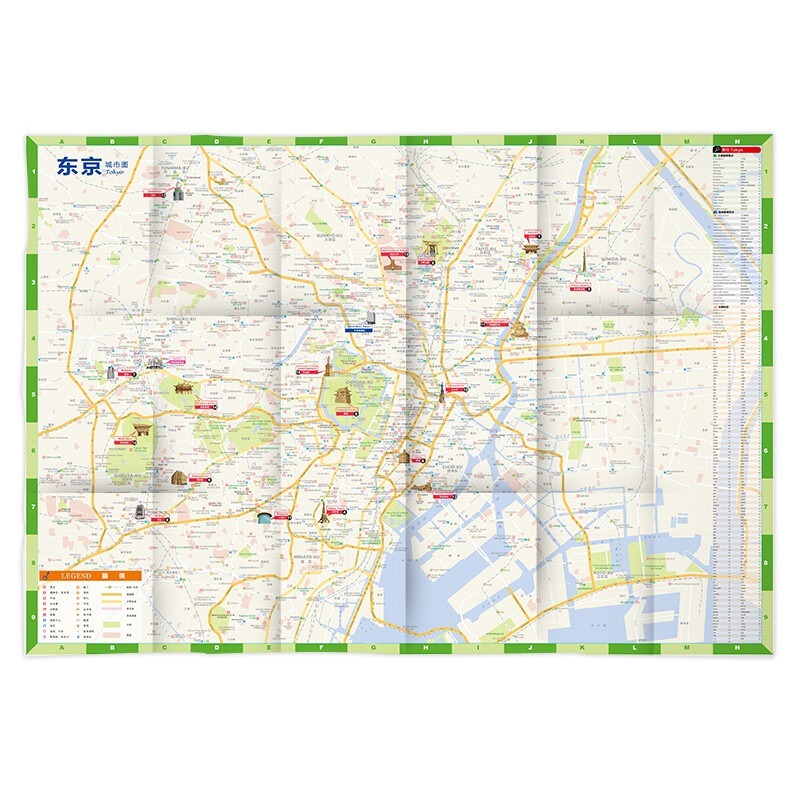 [正版]日本东京旅游地图 2023版 附赠旅行手帐DIY地图 东京出国游地图 东京热门景点周边游 国外自由行 交通BD高清大图
