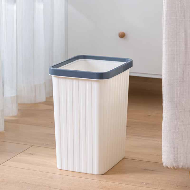 空間専門家(SPACEXPERT) 方形压圈垃圾桶收纳桶黑/白 单只装高清大图