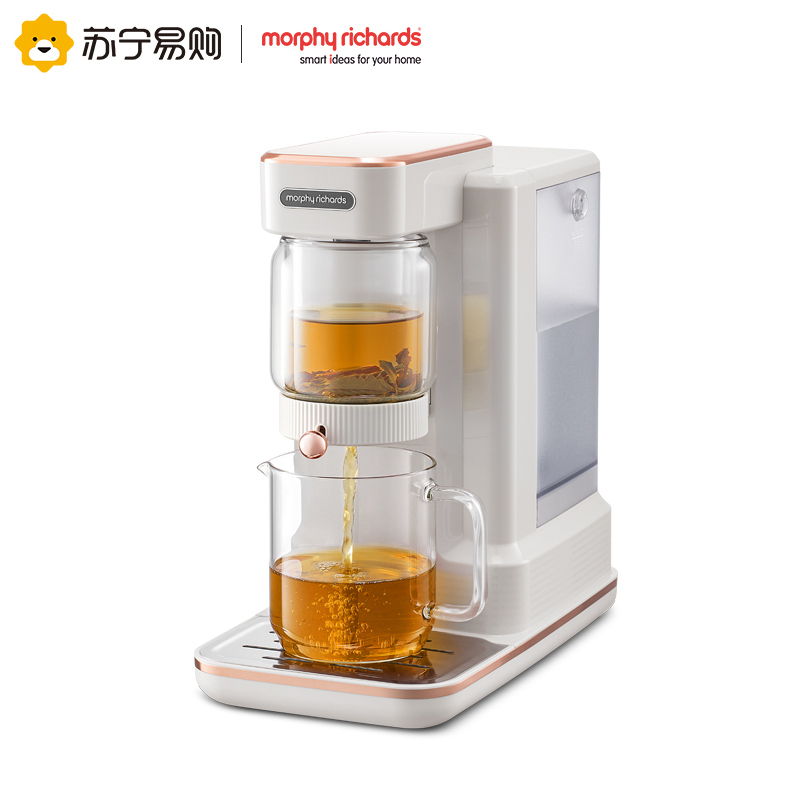 摩飞(Morphyrichards)即热式茶饮机 泡茶机煮茶器家用办公室煮茶壶器烧水一体饮水机MR6087椰奶白高清大图