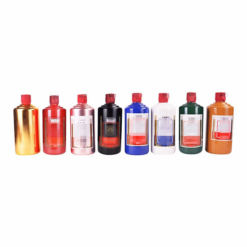 茅台 贵州茅台酒 八方来财八彩金红玫瑰金黑蓝青印绿黄 53度 500ml*8瓶 酱香型白酒