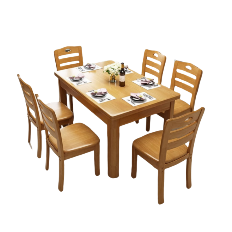 蕃蒂餐桌1.3米套高清大图