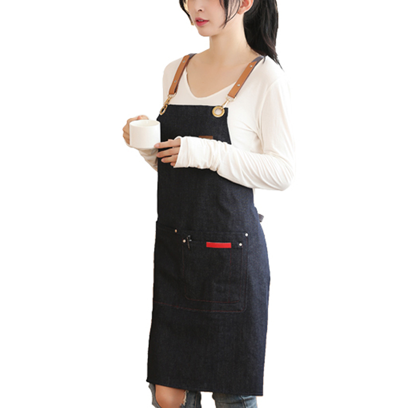 御林铁卫yl6062耐磨厚实牛仔布围裙6676cm