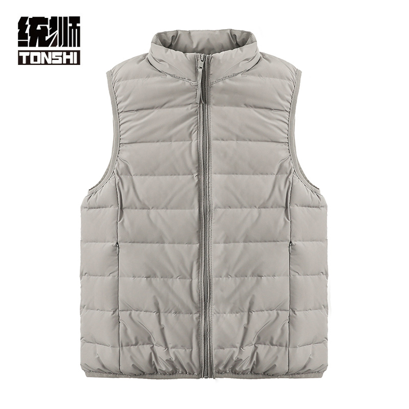 统狮马甲羽绒服 412-4 件 浅灰色 M