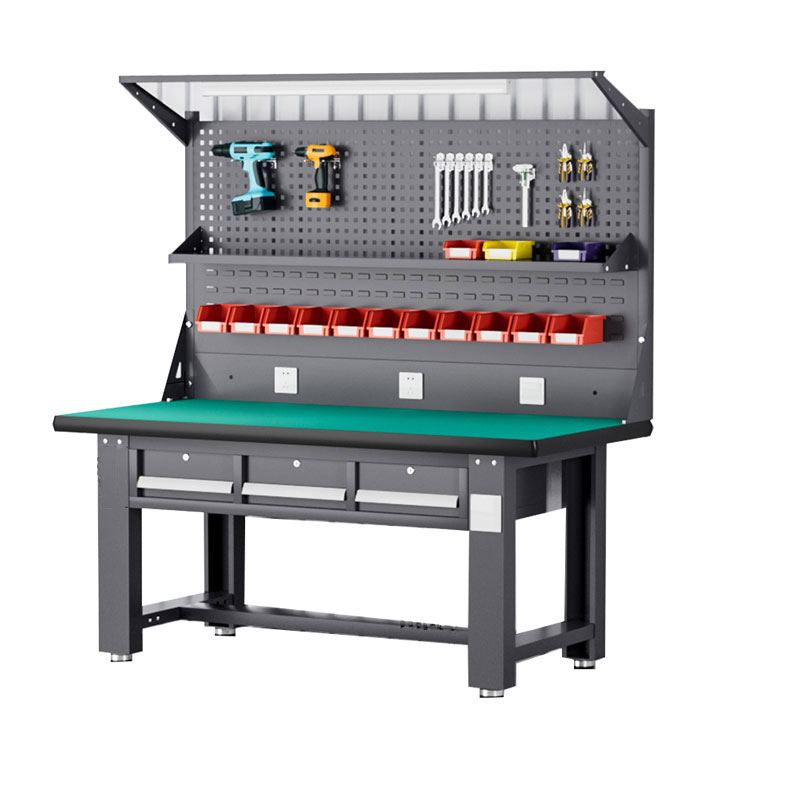 友鑫邦 防静电工作台 2.1米单桌+灯架 台高清大图