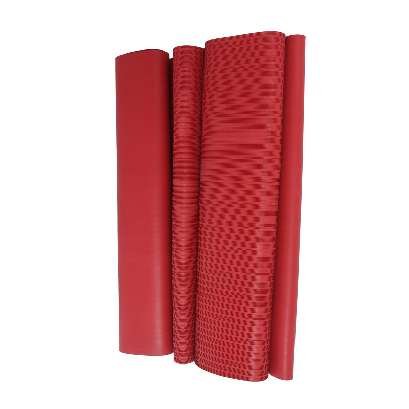 典虎 绝缘胶垫 红色条纹 10kv 10米*1米*5mm 卷高清大图