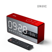 蓝牙音箱家庭Dido X9迷你插卡镜面音响 充电收音通话遥控智能音箱镜面闹钟蓝牙4.2音箱UVR