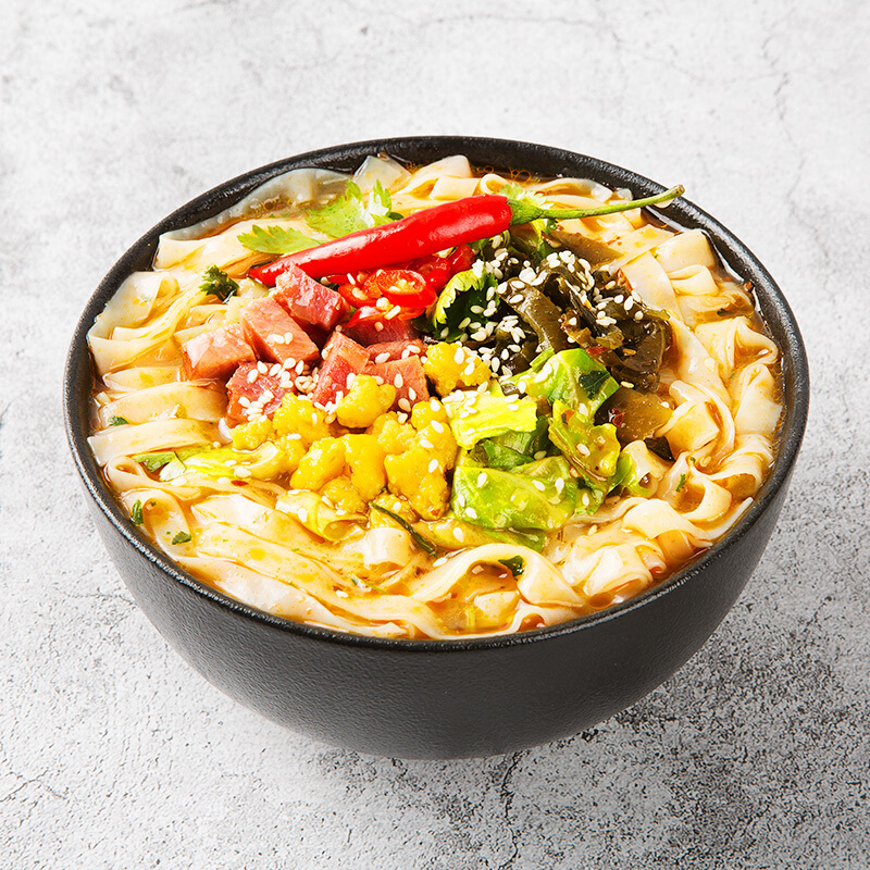 今麦郎非油炸刀削宽面泡面方便面刀削宽面香辣牛肉味12桶126g12整箱