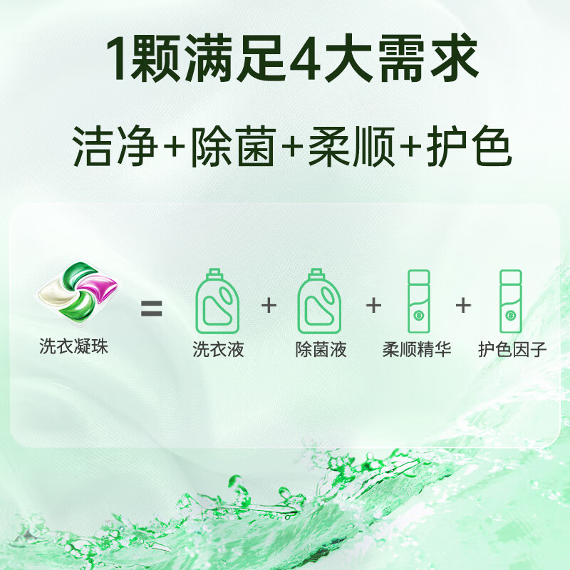 滴露(Dettol)除菌洗衣凝珠 雨后青草12g*50颗四腔 浓缩洗衣液 杀菌除螨柔顺留香高清大图