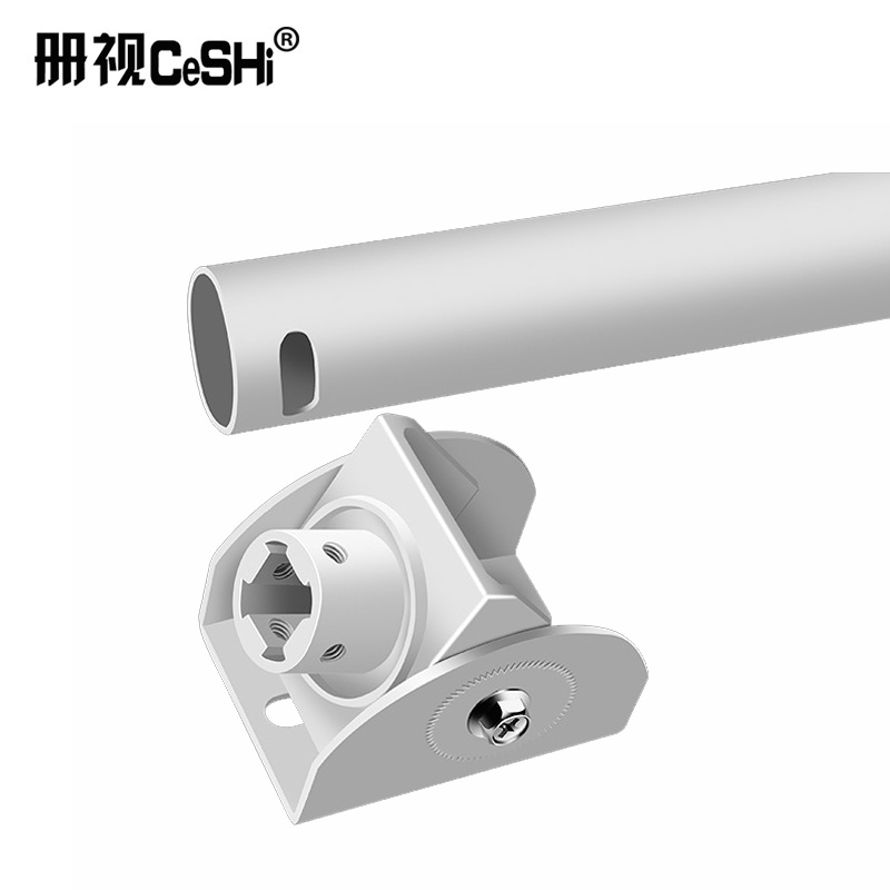 监控35管摄像头U型吊装万向调节铝合金鸭嘴头伸缩支架60-120cm个高清大图