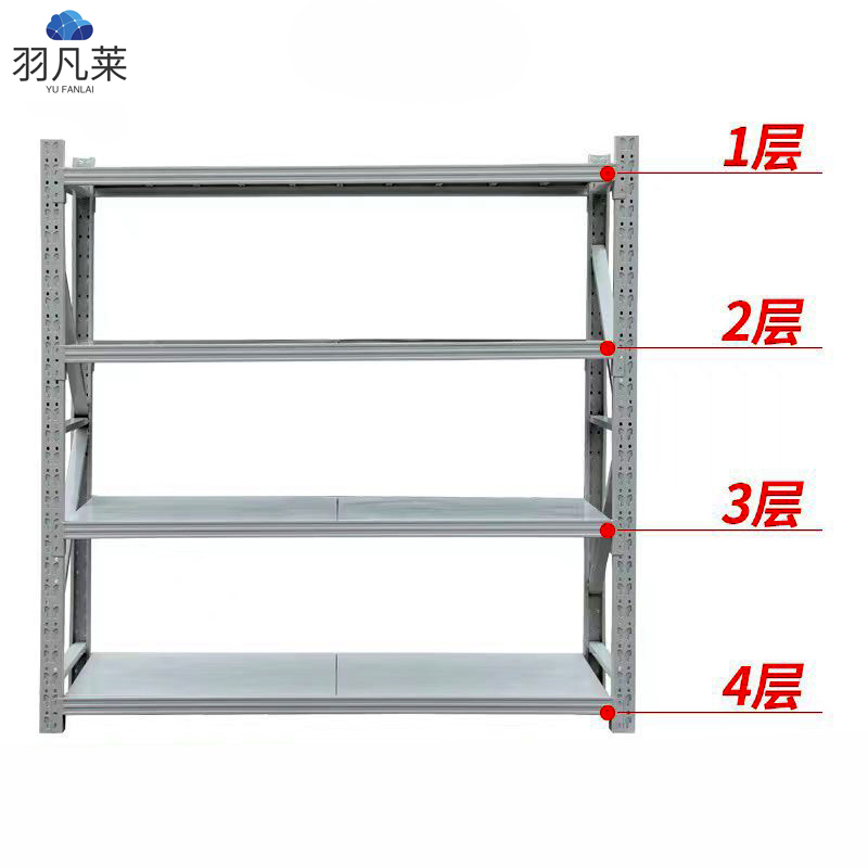 仓储货架置物架4层 2000*500*2000 套高清大图
