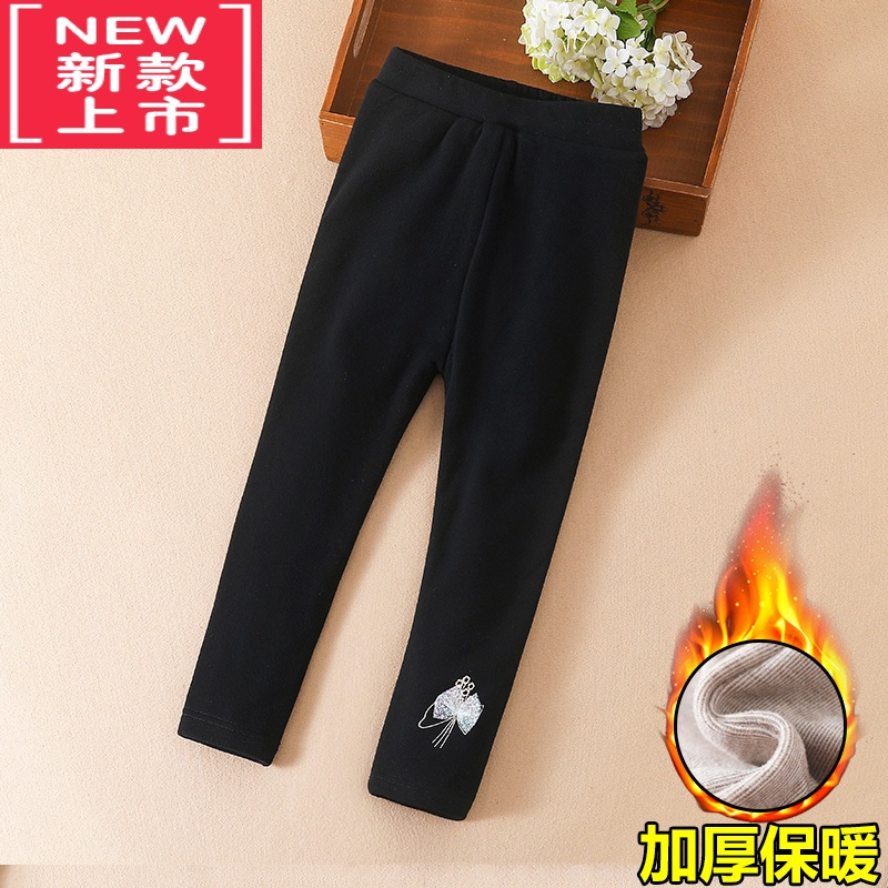 可莉允女童打底裤外穿秋冬款2022新款儿童裤子加厚女宝宝保暖棉裤洋气潮保暖裤