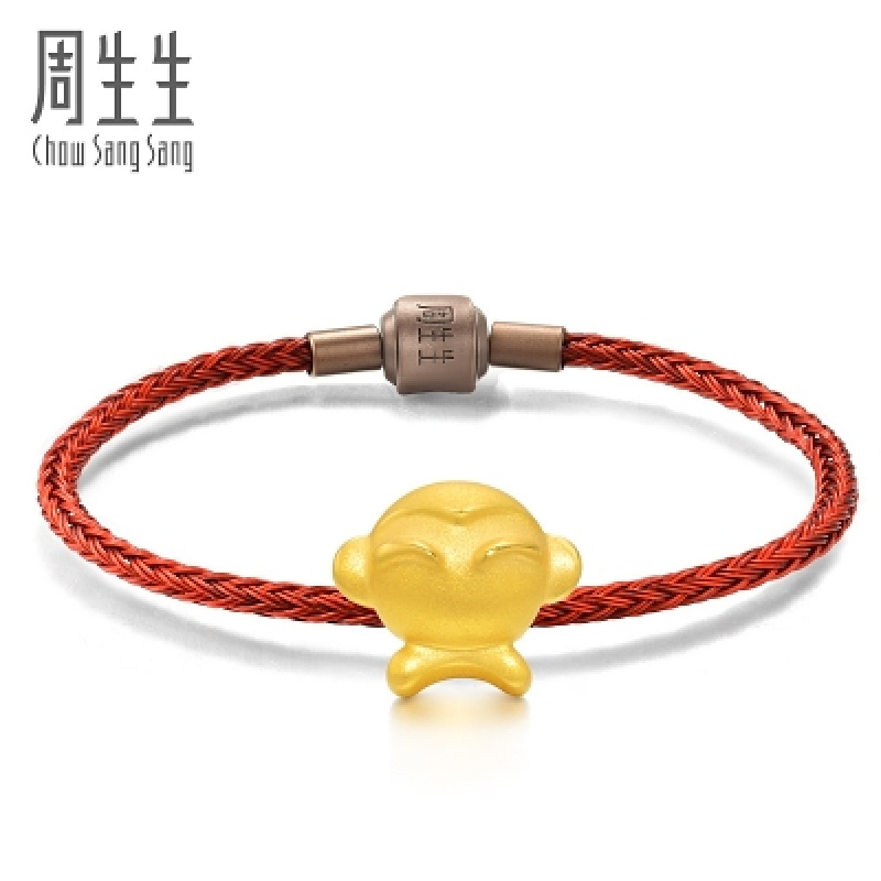 周生生chowsangsang黄金手链charme系列十二生肖足金串珠定价