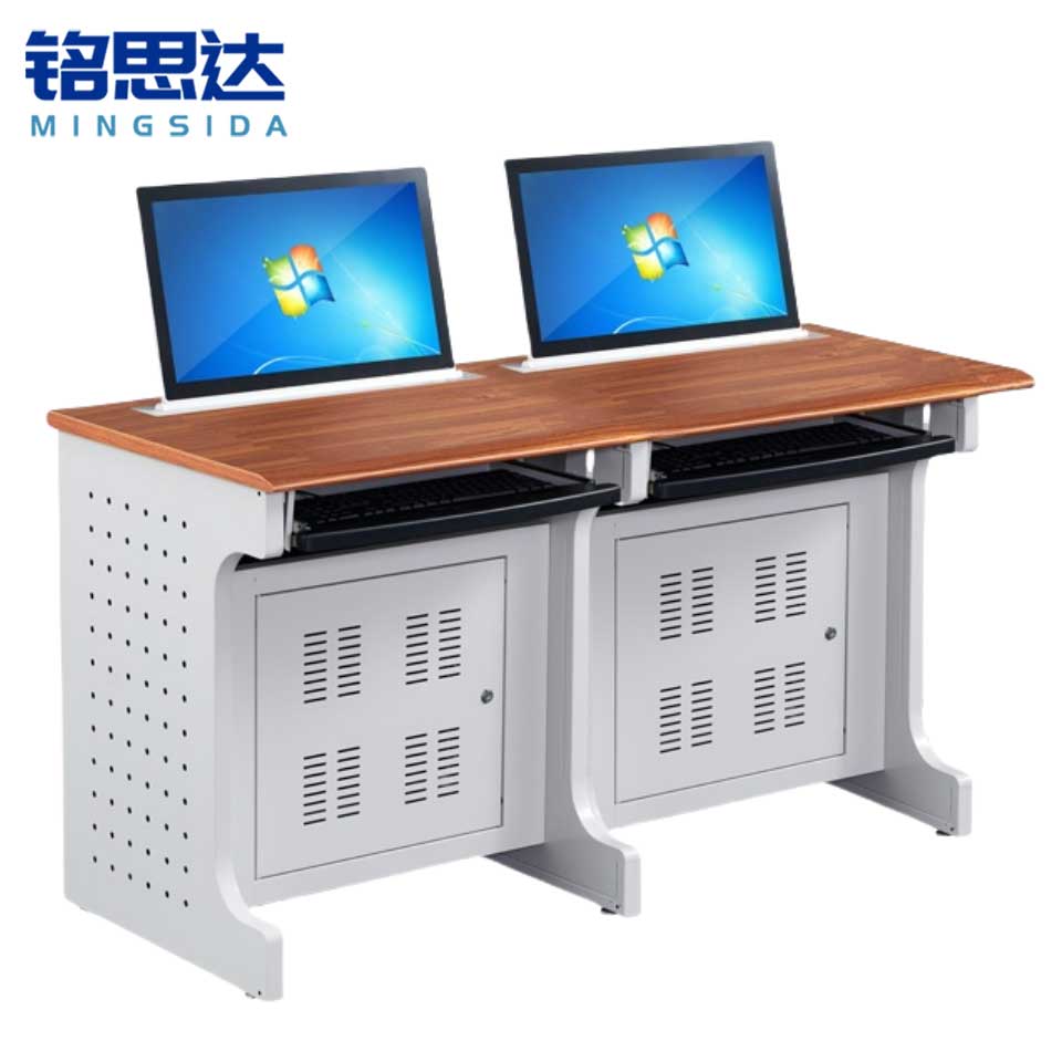 铭思达升降电脑桌双人位张高清大图