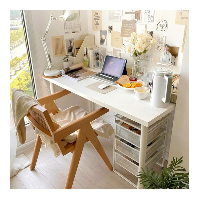 书桌学生卧室少女房间桌子简约同款长方形电脑桌现代家用ins