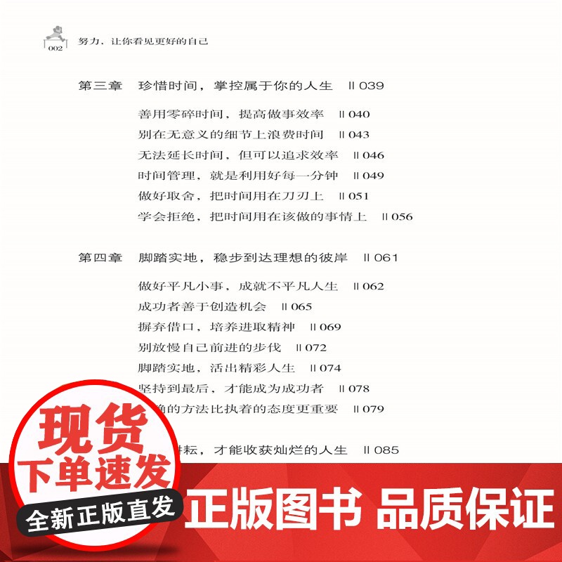 努力,让你看见更好的自己 现在的你努力,未来才会与众不同 自我激励励志书籍高清大图