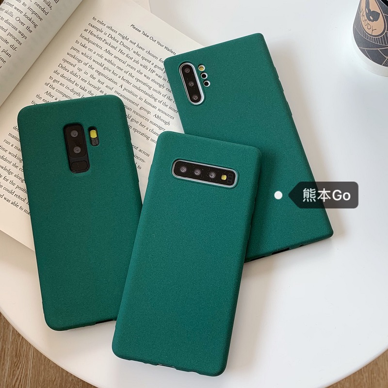 火豹复古极简墨绿三星S10+手机壳S20Ultr软S8/S9+磨砂ote9/8/10+/5G