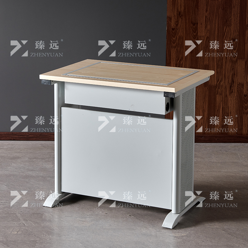 臻远 ZY4012419 隐藏式翻转电脑桌培训桌办公桌C款单人位