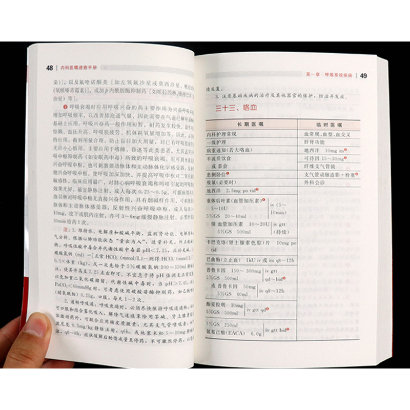 [正版] 内科医嘱速查手册 第2版 实用内科学 协和内科住院医师临床诊疗 内科常见疾病鉴别诊断学 临床医嘱用药处方速查高清大图