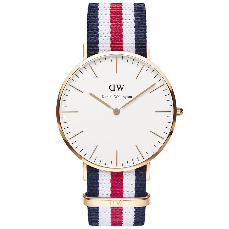 [两年质保]丹尼尔惠灵顿Daniel Wellington DW手表男表40mm表盘尼龙带欧美品牌男士石英表