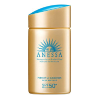 [自营]安热沙(Anessa)小金瓶防晒乳60ml 安耐晒清透隔离防晒霜(SPF50+)防紫外线防水防汗耐摩擦
