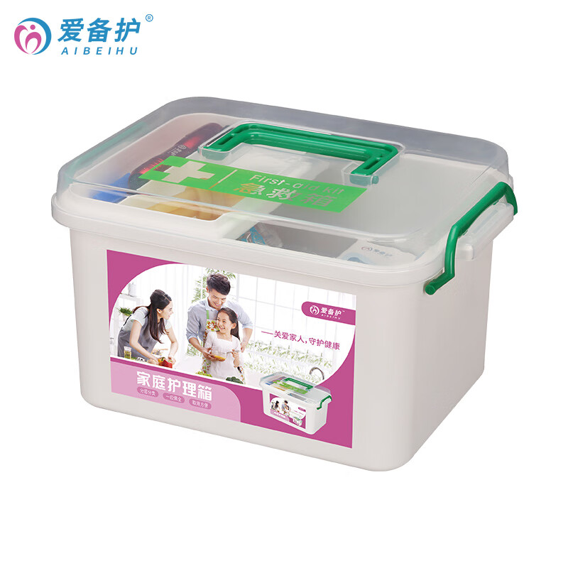 爱备护 便携急救包 家庭防护药箱 家庭消毒防护套装 ABH-J001M高清大图