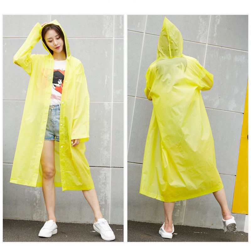 一次性雨衣户外旅行钓鱼ev雨衣黄色1件装男女通用加厚新型eva材质视频