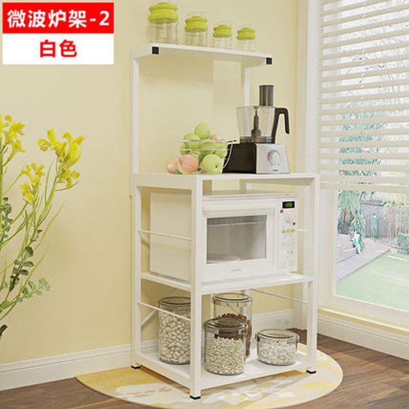 厨房置物架3层微波炉架厨房电器多层架收纳储物架落地烤箱架多色多款多功能生活日用收纳用品时尚创意简约卫浴置物架