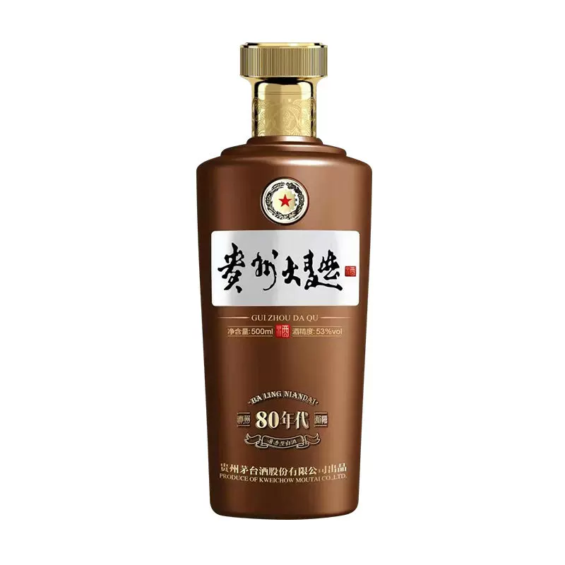 茅台贵州大曲酒80年代酱香型白酒53度500mL*1瓶高清大图