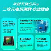 华硕天选5 Pro 14代酷睿i9 16英寸电竞游戏本 笔记本电脑 定制(i9-14900HX 32G 1T RTX4060 16:10 2.5K 165Hz高色域)灰