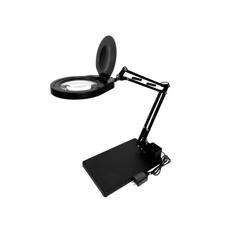 冰将 带灯夹台式放大镜 夹台两用30/40倍 台高清大图