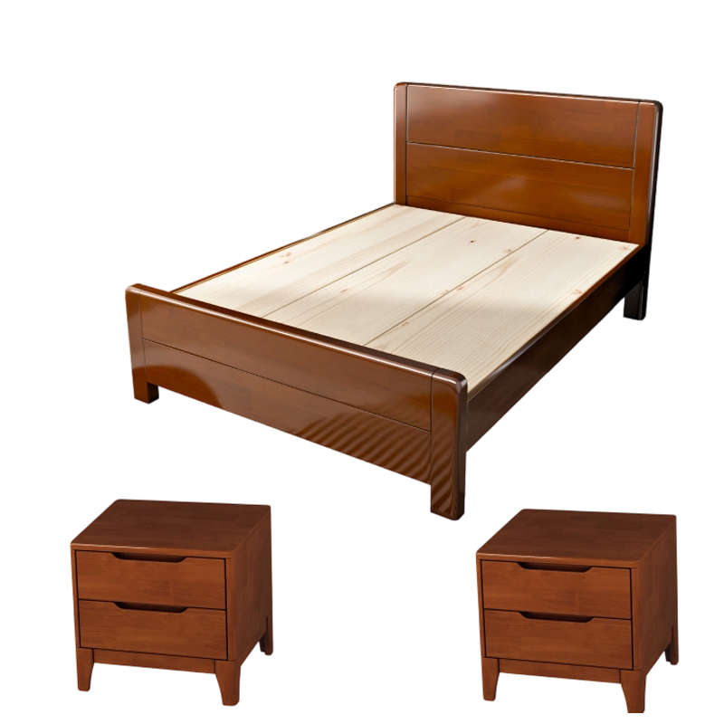 怡卓欧床+床头柜高清大图