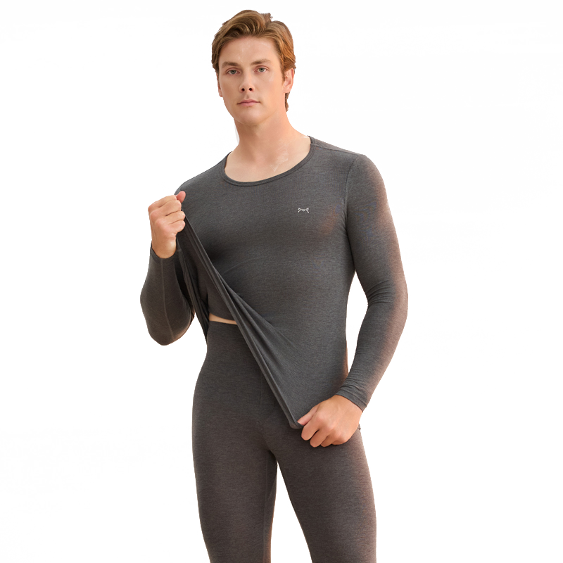 [轻燃衣]猫人女士超薄秋衣秋裤套装2025秋冬内穿打底衫 155g重高清大图