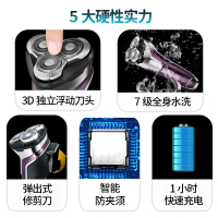 飞科(FLYCO)剃须刀智能电动充电式男刮胡刀USB快充全身水洗胡须刀壹FS375 FS376