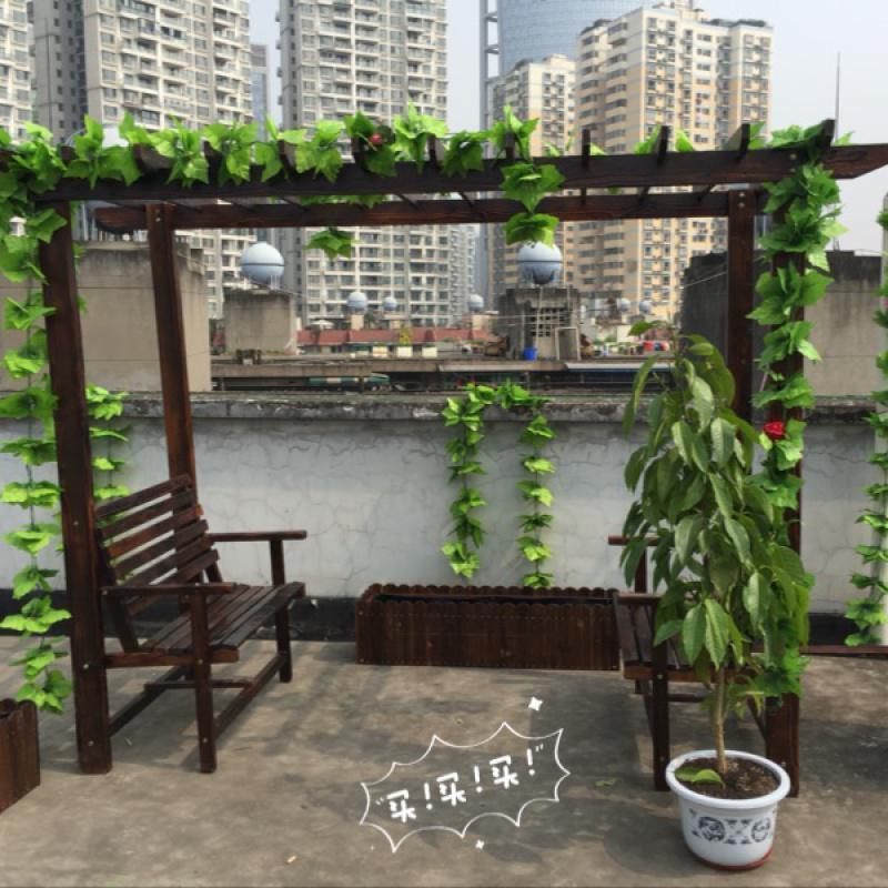 森美人葡萄架防腐木屋凉亭实木花架户外家具庭院桌椅花园爬藤架 普通款有椅子（不含桌子）